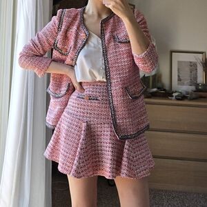SET Maje Tweed Jacket Skirt